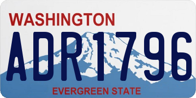 WA license plate ADR1796