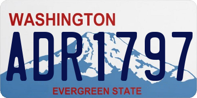 WA license plate ADR1797