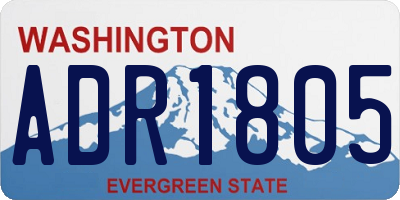 WA license plate ADR1805