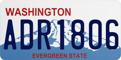 WA license plate ADR1806