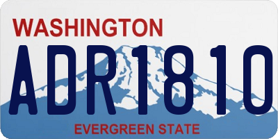 WA license plate ADR1810