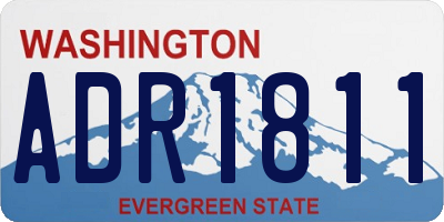 WA license plate ADR1811