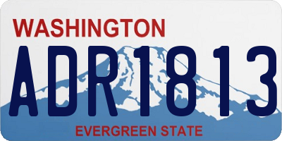 WA license plate ADR1813