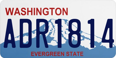 WA license plate ADR1814