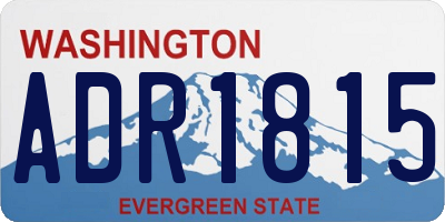 WA license plate ADR1815