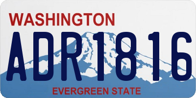 WA license plate ADR1816