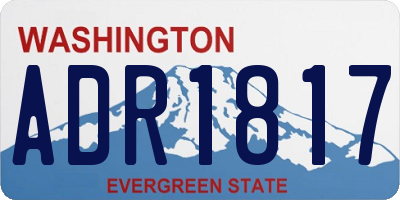WA license plate ADR1817