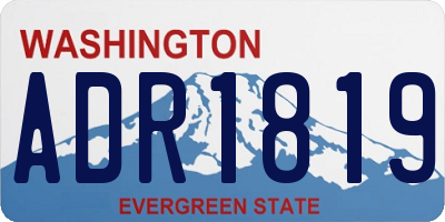 WA license plate ADR1819