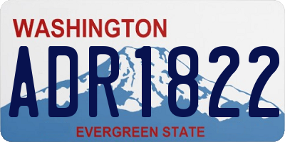 WA license plate ADR1822
