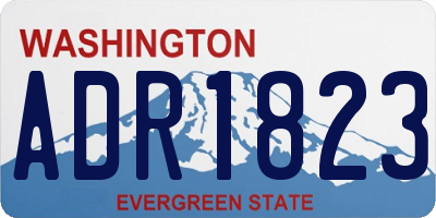 WA license plate ADR1823