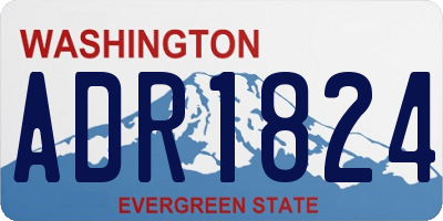 WA license plate ADR1824