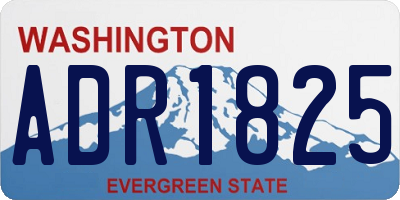 WA license plate ADR1825