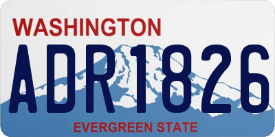 WA license plate ADR1826