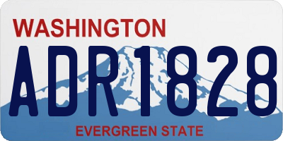 WA license plate ADR1828