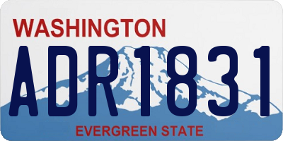 WA license plate ADR1831