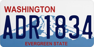 WA license plate ADR1834
