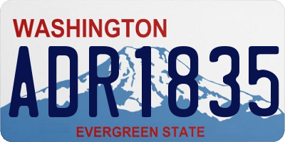 WA license plate ADR1835