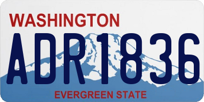 WA license plate ADR1836