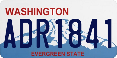 WA license plate ADR1841