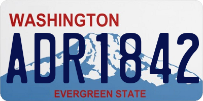 WA license plate ADR1842