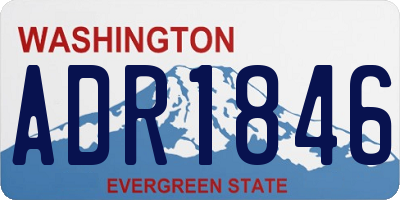 WA license plate ADR1846