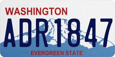 WA license plate ADR1847