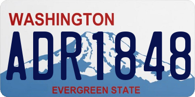 WA license plate ADR1848