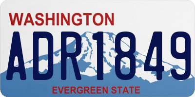 WA license plate ADR1849