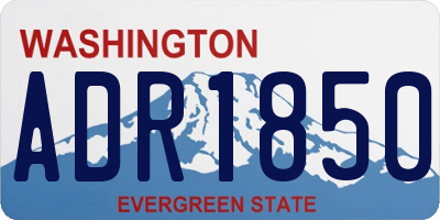 WA license plate ADR1850