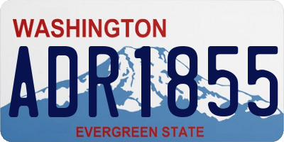 WA license plate ADR1855