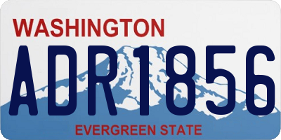 WA license plate ADR1856