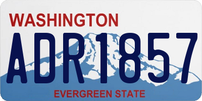 WA license plate ADR1857