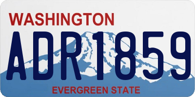 WA license plate ADR1859