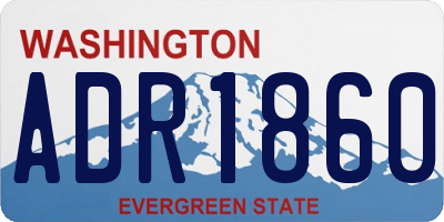 WA license plate ADR1860