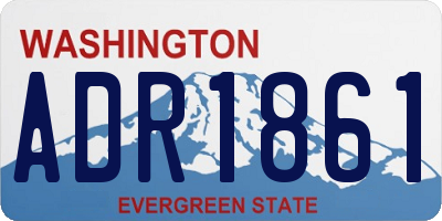 WA license plate ADR1861