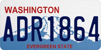 WA license plate ADR1864