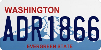 WA license plate ADR1866