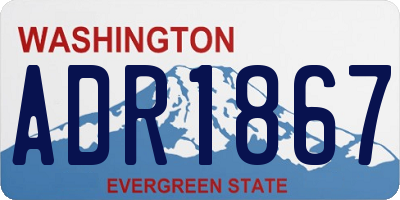 WA license plate ADR1867