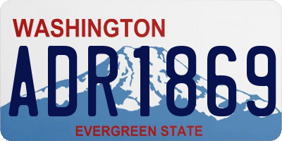 WA license plate ADR1869