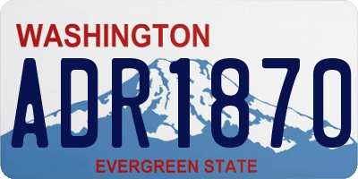 WA license plate ADR1870