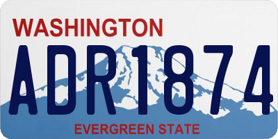 WA license plate ADR1874