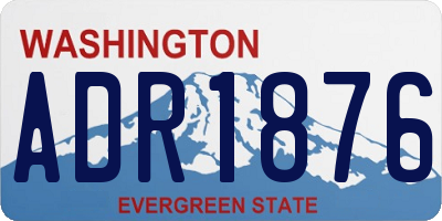WA license plate ADR1876