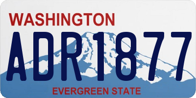 WA license plate ADR1877