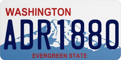 WA license plate ADR1880