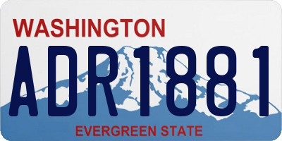 WA license plate ADR1881