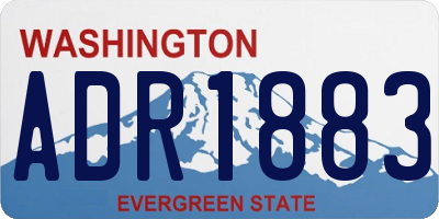 WA license plate ADR1883