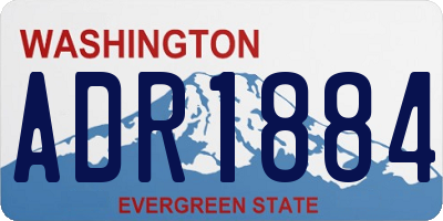 WA license plate ADR1884