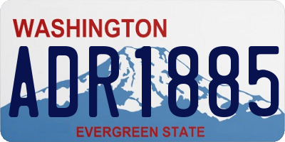 WA license plate ADR1885