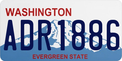 WA license plate ADR1886