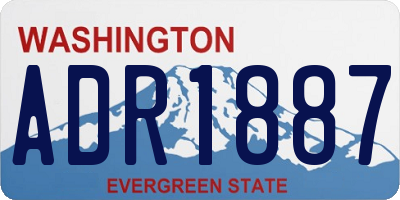 WA license plate ADR1887